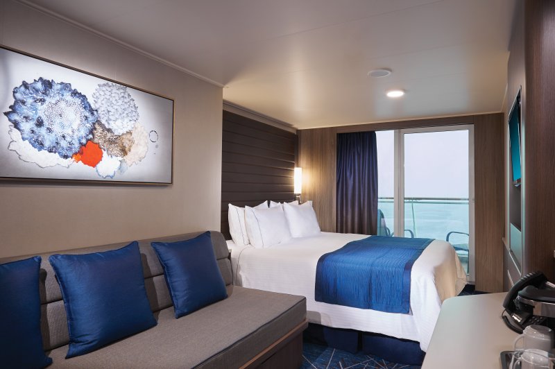 Aft-facing Balcony stateroom on Norwegian Bliss